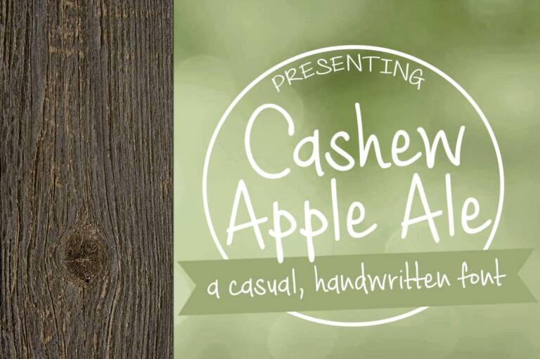 Cashew Apple Ale Font Graphic