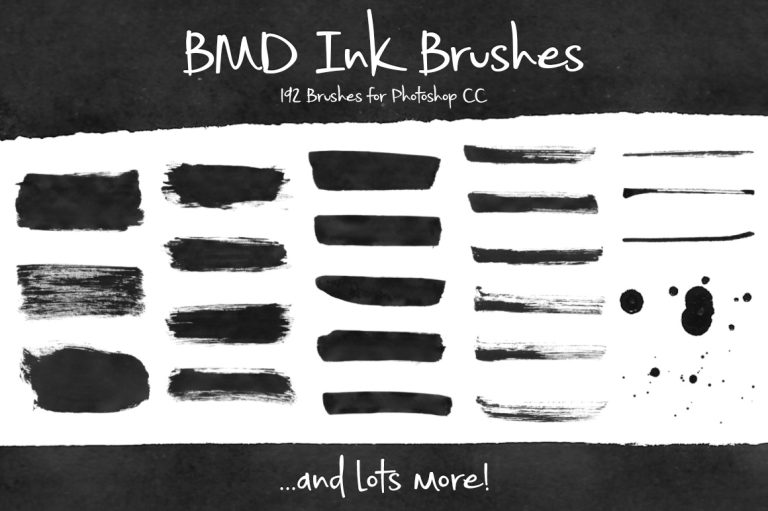 Photoshop Ink Brushes Graphic